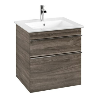 V&B Waschtischunterschrank Venticello 55,3x59x50,2cm, Griff Chrom, stone oak