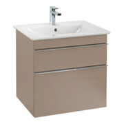 V&B Waschtischunterschrank Venticello 55,3x59x50,2cm, Griff Chrom, taupe