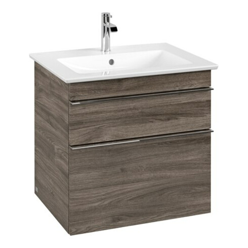 V&B Waschtischunterschrank Venticello 60,3x59x50,2cm, Griff Chrom, stone oak
