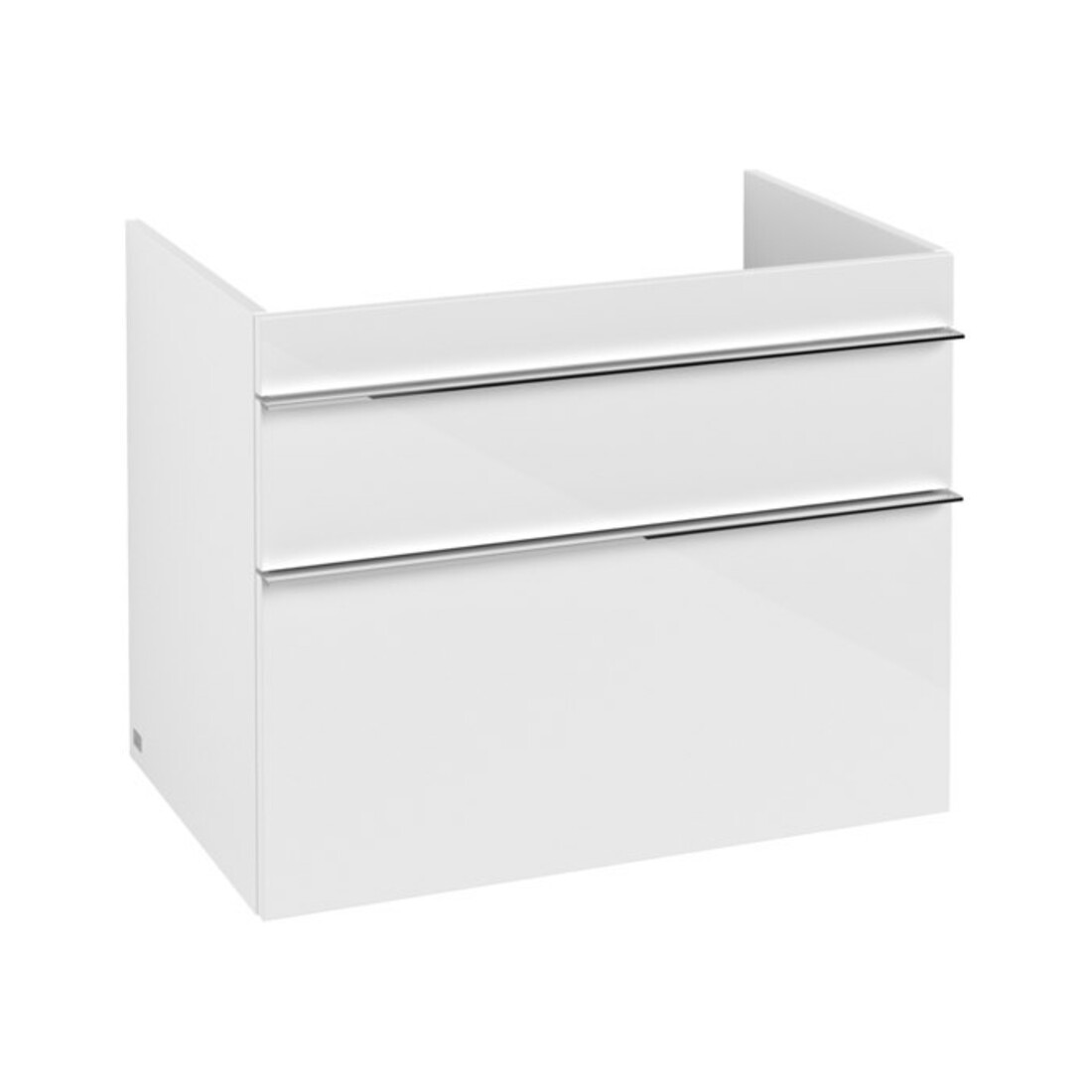 V&B Waschtischunterschrank Venticello 75,3x59x50,2cm, Gr. Chrom, glossy white