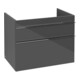 V&B Waschtischunterschrank Venticello 75,3x59x50,2cm, Griff Chrom, glossy grey-3