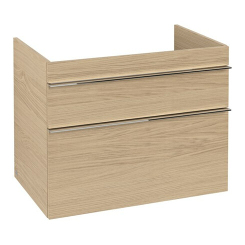 V&B Waschtischunterschrank VENTICELLO 75,3x59x50,2cm, Griff Chrom, nordic oak