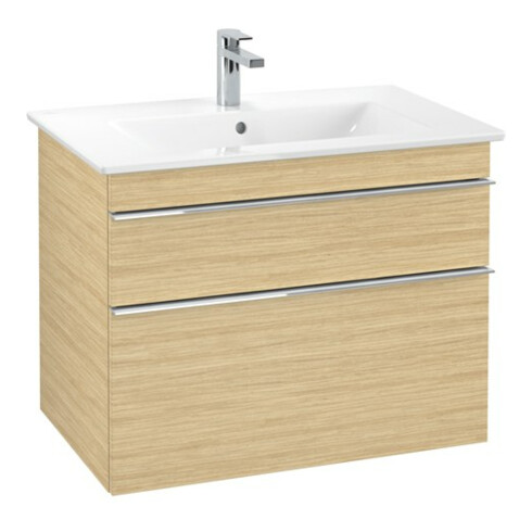 V&B Waschtischunterschrank VENTICELLO 75,3x59x50,2cm, Griff Chrom, nordic oak