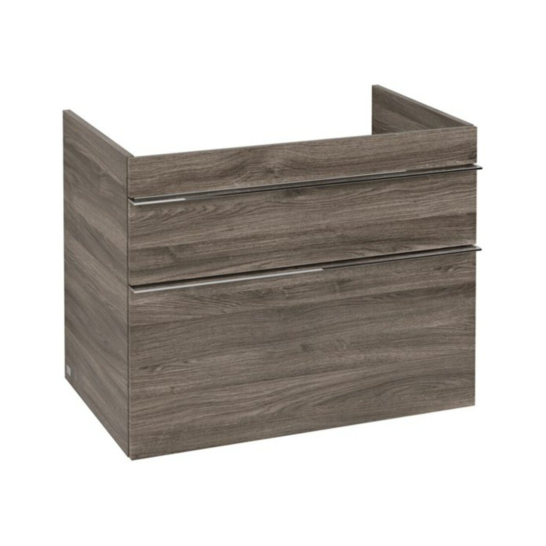 V&B Waschtischunterschrank Venticello 75,3x59x50,2cm, Griff Chrom, stone oak