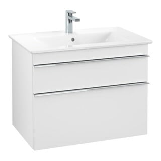 V&B Waschtischunterschrank Venticello 75,3x59x50,2cm, Griff Chrom, white matt