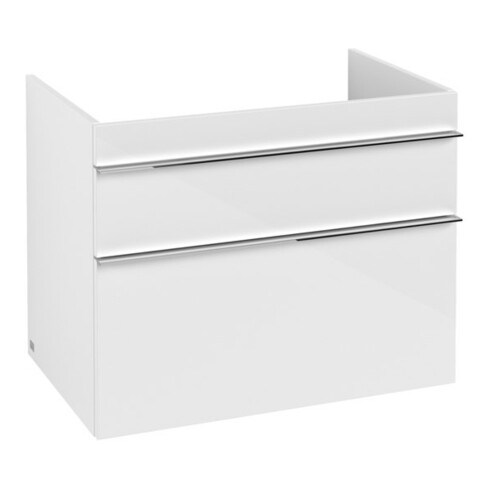 V&B Waschtischunterschrank Venticello 75,3x59x50,2cm, Gr. Chrom, glossy white