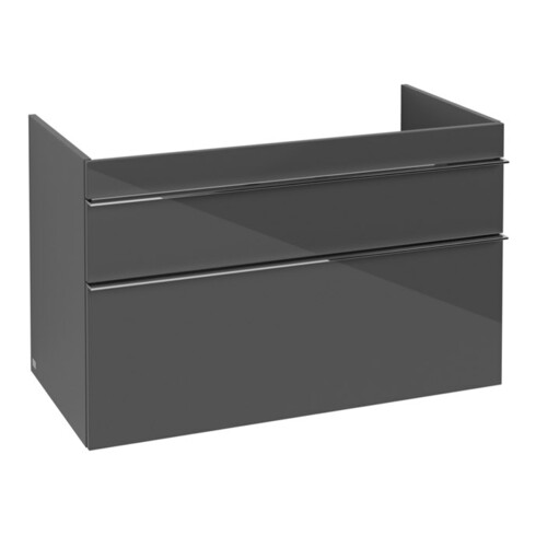 V&B Waschtischunterschrank Venticello 95,3x59x50,2cm, B re, Gr. chr, glo Gr