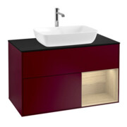 V&B Waschtischunterschrank Wandbeleuchtung Finion 100, Abd.-Pl. bla m, Reg Oa ven, Peo m