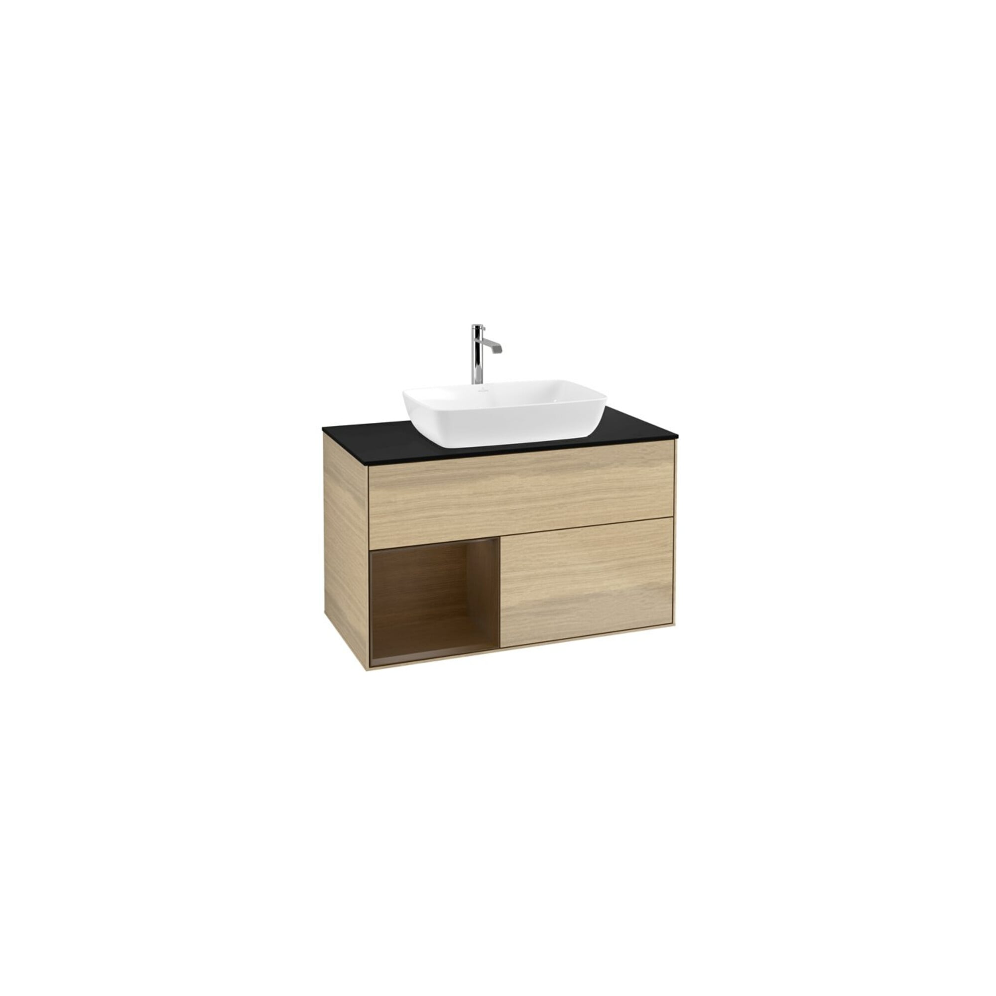 V&B Waschtischunterschrank Wandbeleuchtung Finion 100, Abd.-Pl. bla m, Reg wal ven, Oa ven ; Villeroy & Boch