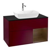 V&B Waschtischunterschrank Wandbeleuchtung Finion 100, Abd.-Pl. bla m, Reg wal ven, Peo m