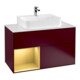 V&B Waschtischunterschrank Wandbeleuchtung Finion 100, Abd.-Pl. wh. m, Reg li gol m, Peo m-1
