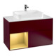 V&B Waschtischunterschrank Wandbeleuchtung Finion 100, Abd.-Pl. wh. m, Reg li gol m, Peo m-1