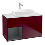 V&B Waschtischunterschrank Wandbeleuchtung Finion 100, Abd.-Pl. wh. m, Reg md m Lac, Peo m