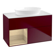 V&B Waschtischunterschrank Wandbeleuchtung Finion 100, Abd.-Pl. wh. m, Reg Oa ven, Peo m