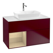 V&B Waschtischunterschrank Wandbeleuchtung Finion 100, Abd.-Pl. wh. m, Reg Oa ven, Peo m