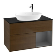 V&B Waschtischunterschrank Wandbeleuchtung Finion 100, Pl b m, Reg Anthrac. m Lac, wal ven