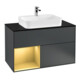 V&B Waschtischunterschrank Wandbeleuchtung Finion 100, Pl b m, Reg li gol m, md bl. m Lac-1