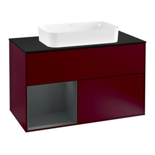 V&B Waschtischunterschrank Wandbeleuchtung Finion 100, Pl b m, Reg li md bl. m Lac, Peo m
