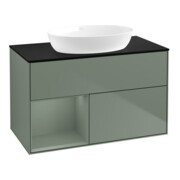 V&B Waschtischunterschrank Wandbeleuchtung Finion 100, Pl b m, Reg Oli. m Lac, Oli. m Lac