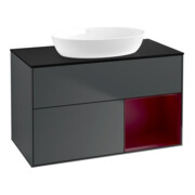 V&B Waschtischunterschrank Wandbeleuchtung Finion 100, Pl b m, Reg Peo m Lac, md bl. m Lac