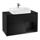 V&B Waschtischunterschrank Wandbeleuchtung Finion 100, Pl b m, Reg re bla m Lac, bla m Lac-1
