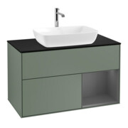 V&B Waschtischunterschrank Wandbeleuchtung Finion 100, Pl b m, Rg A m Lac, Oli. m Lac