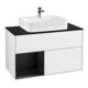 V&B Waschtischunterschrank Wandbeleuchtung Finion 100, Pl b m, Rg l bla m Lac, glo wh. Lac-1