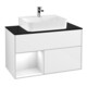 V&B Waschtischunterschrank Wandbeleuchtung Finion 100, Pl b m, Rg l g wh. Lac, glo wh. Lac-1