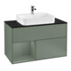 V&B Waschtischunterschrank Wandbeleuchtung Finion 100, Pl b m, Rg l Oli. m Lac, Oli. m Lac-1