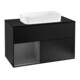 V&B Waschtischunterschrank Wandbeleuchtung Finion 100, Pl b m, Rg li Anthrac. m, bla m Lac-1