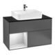 V&B Waschtischunterschrank Wandbeleuchtung Finion 100, Pl b m, Rg li wh. m Lac, Anthrac. m-1