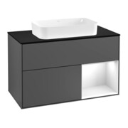 V&B Waschtischunterschrank Wandbeleuchtung Finion 100, Pl b m, Rg r g wh. Lac, Anthrac. m