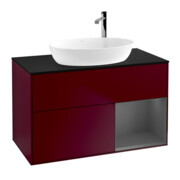 V&B Waschtischunterschrank Wandbeleuchtung Finion 100, Pl bla m, Reg Anthrac. m Lac, Peo m