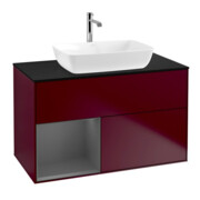 V&B Waschtischunterschrank Wandbeleuchtung Finion 100, Pl bla m, Reg Anthrac. m Lac, Peo m