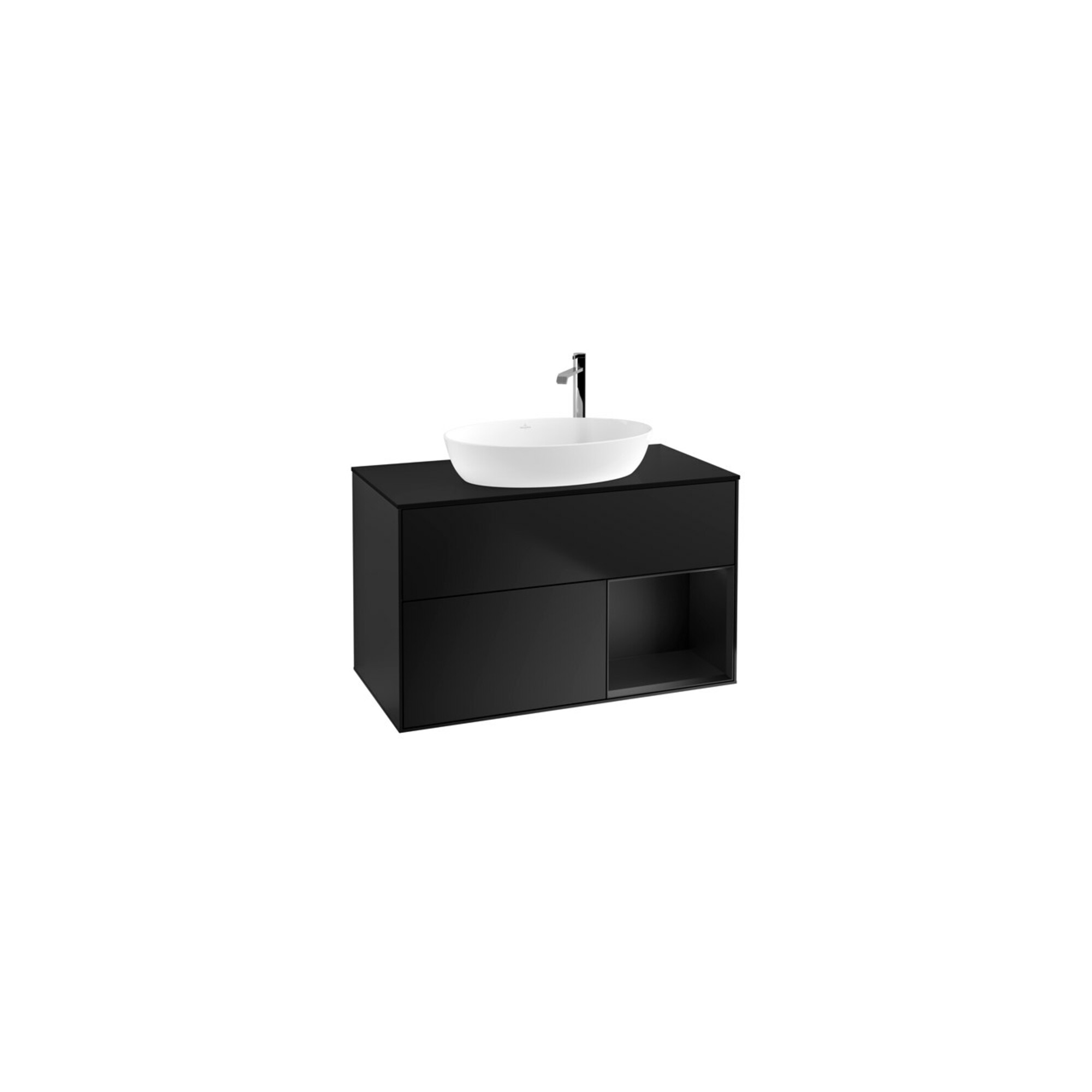 V&B Waschtischunterschrank Wandbeleuchtung Finion 100, Pl bla m, Reg bla m Lac, bla m Lac ; Villeroy & Boch