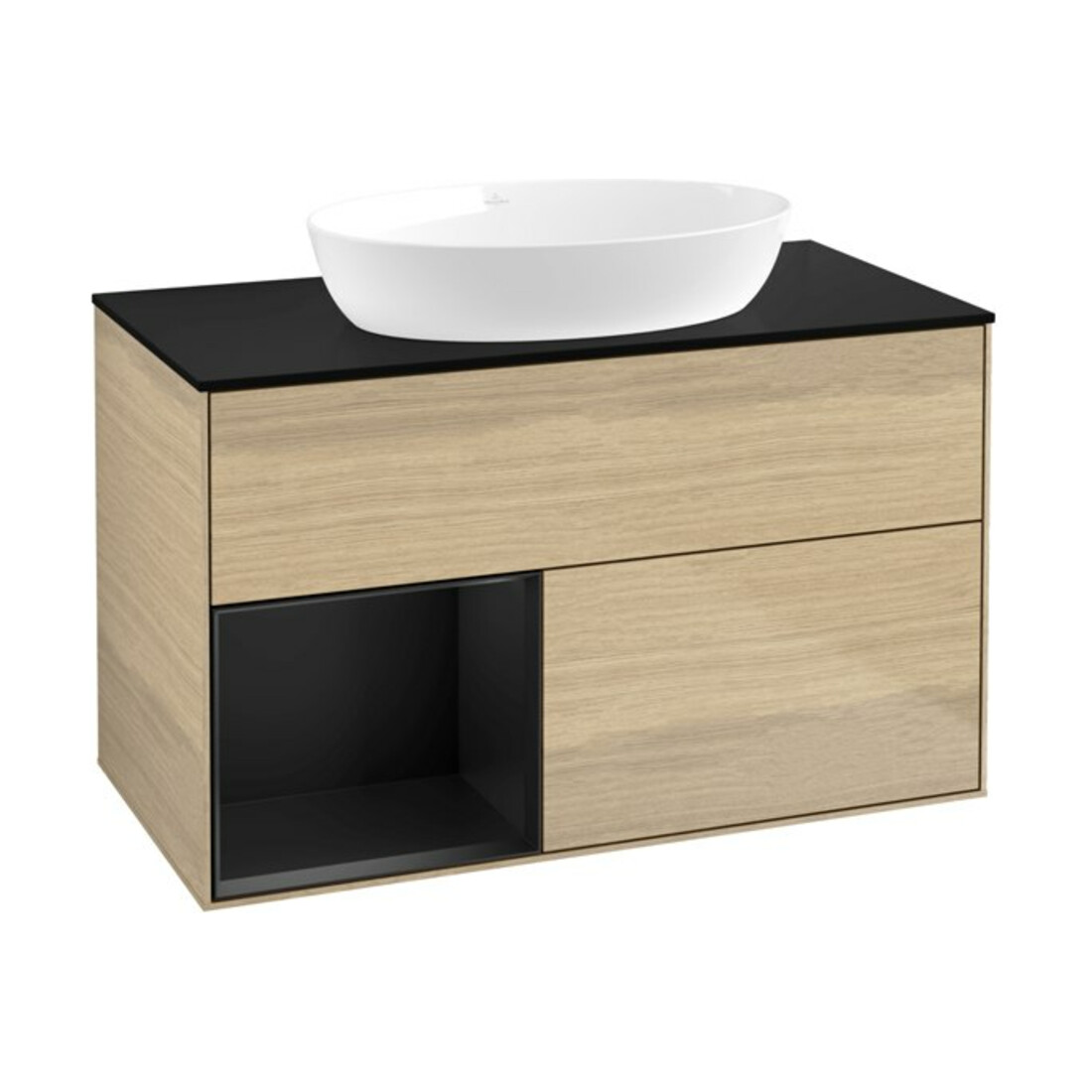 V&B Waschtischunterschrank Wandbeleuchtung Finion 100, Pl bla m, Reg bla m Lac, Oa ven