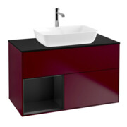 V&B Waschtischunterschrank Wandbeleuchtung Finion 100, Pl bla m, Reg bla m Lac, Peo m