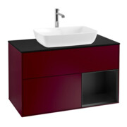 V&B Waschtischunterschrank Wandbeleuchtung Finion 100, Pl bla m, Reg bla m Lac, Peo m