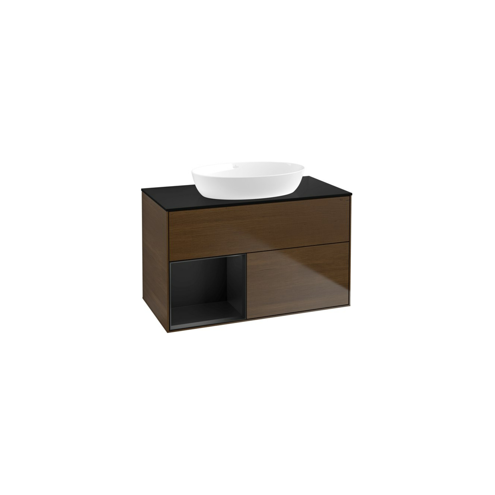 V&B Waschtischunterschrank Wandbeleuchtung Finion 100, Pl bla m, Reg bla m Lac, wal ven ; Villeroy & Boch