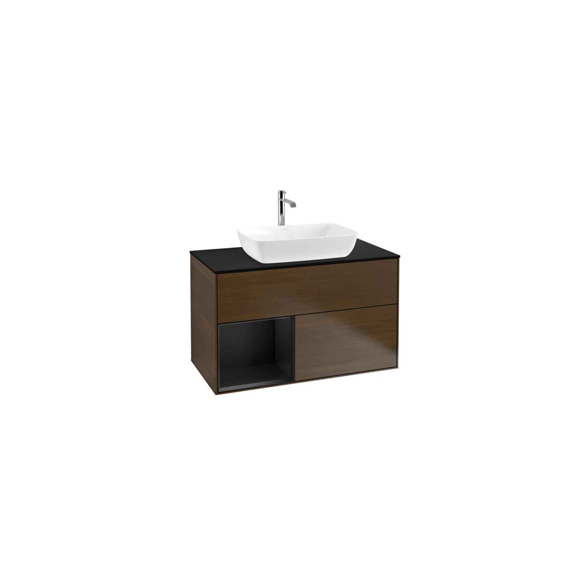 V&B Waschtischunterschrank Wandbeleuchtung Finion 100, Pl bla m, Reg bla m Lac, wal ven ; Villeroy & Boch