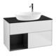 V&B Waschtischunterschrank Wandbeleuchtung Finion 100, Pl bla m, Reg bla m Lac, wh. m Lac-1