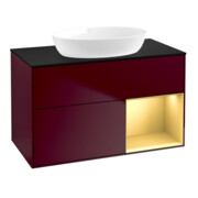 V&B Waschtischunterschrank Wandbeleuchtung Finion 100, Pl bla m, Reg gol m Lac, Peo m