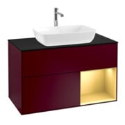 V&B Waschtischunterschrank Wandbeleuchtung Finion 100, Pl bla m, Reg gol m Lac, Peo m