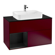 V&B Waschtischunterschrank Wandbeleuchtung Finion 100, Pl bla m, Reg li bla m Lac, Peo m