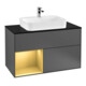 V&B Waschtischunterschrank Wandbeleuchtung Finion 100, Pl bla m, Reg li gol m, Anthrac. m-1