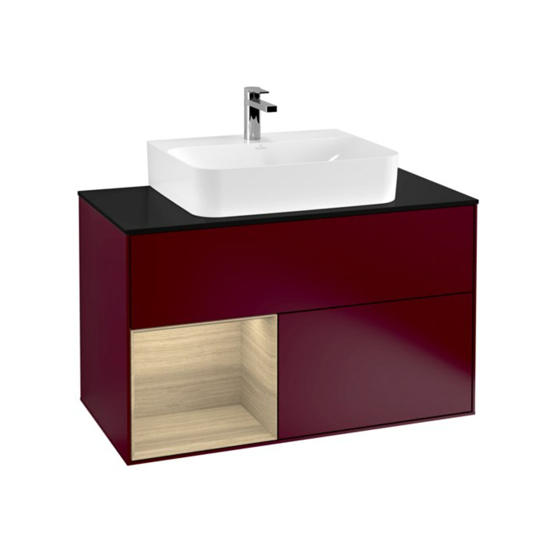 V&B Waschtischunterschrank Wandbeleuchtung Finion 100, Pl bla m, Reg li Oa ven, Peo m