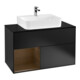 V&B Waschtischunterschrank Wandbeleuchtung Finion 100, Pl bla m, Reg li wal ven, bla m Lac-1