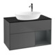 V&B Waschtischunterschrank Wandbeleuchtung Finion 100, Pl bla m, Reg md m Lac, Anthrac. m-1