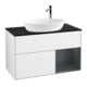 V&B Waschtischunterschrank Wandbeleuchtung Finion 100, Pl bla m, Reg md m Lac, glo wh. Lac-1