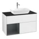 V&B Waschtischunterschrank Wandbeleuchtung Finion 100, Pl bla m, Reg md m Lac, glo wh. Lac-1
